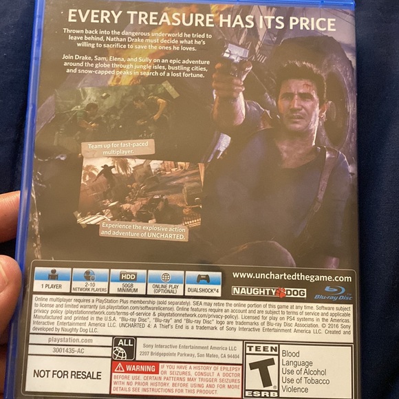 PS4 Uncharted 4 video game - Picture 3 of 3